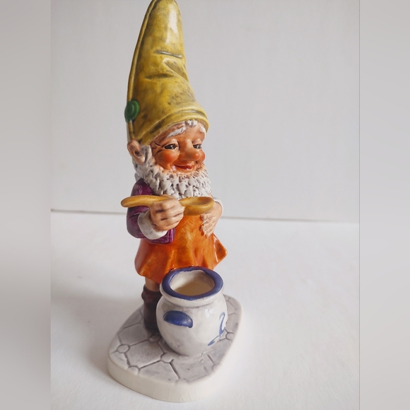 Goebel Co Boys Adorable Gnome Sam The Gourmet Well 505 Figurine Vintage 1970 - Picture 8 of 16